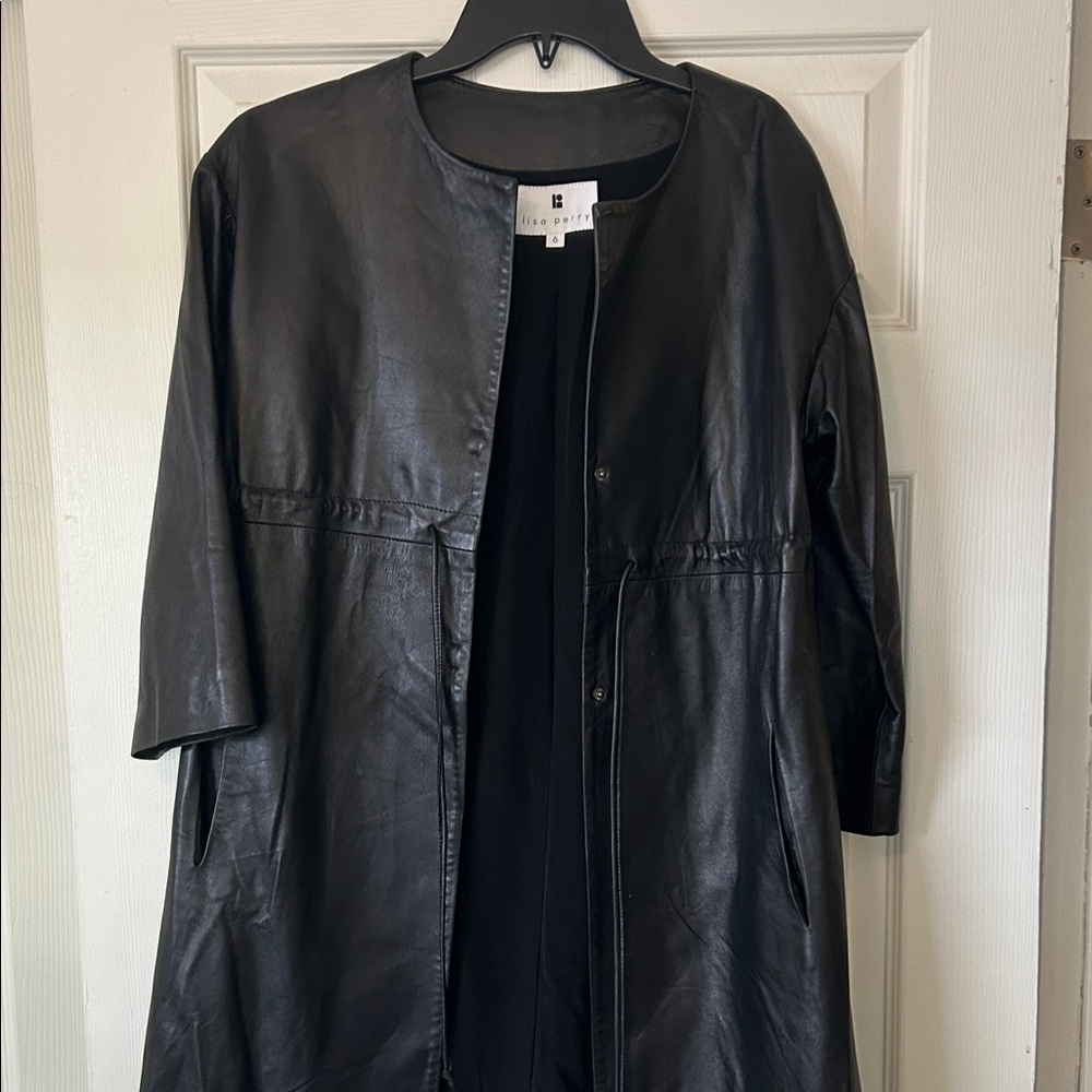 Lisa Perry Black Lambskin Leather Jacket